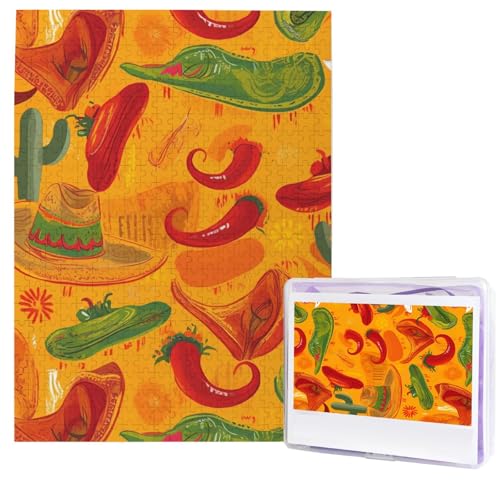 Kaktus-Hut und Chili-Pfeffer-Puzzles aus Fotos, 500 Teile, personalisiertes Holzpuzzle, herausfordernde Puzzles für Erwachsene, benutzerdefinierte Bilderpuzzle, Geschenke für Familie, Hochzeit, Freund Kaktus-Hut und Chili-Pfeffer-Puzzles aus Fotos, 500 Teile, personalisiertes Holzpuzzle, herausfordernde Puzzles für Erwachsene, benutzerdefinierte Bilderpuzzle, Geschenke für Familie, Hochzeit, Freund von NBSKSDLK