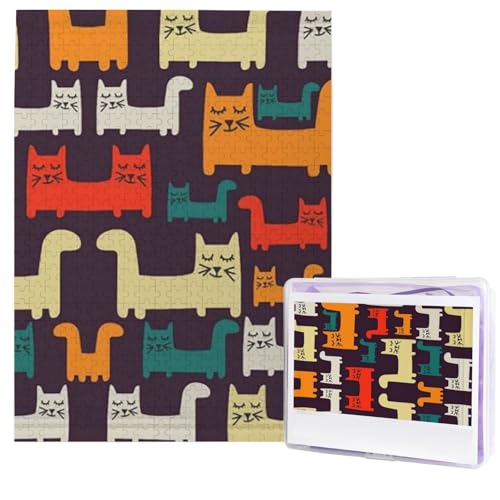 Katzen-Illustrationspuzzles aus Fotos, 500 Teile, personalisiertes Holzpuzzle, herausfordernde Puzzles für Erwachsene, individuelles Bild, Puzzle, Geschenke für Familie, Hochzeit, Freund Katzen-Illustrationspuzzles aus Fotos, 500 Teile, personalisiertes Holzpuzzle, herausfordernde Puzzles für Erwachsene, individuelles Bild, Puzzle, Geschenke für Familie, Hochzeit, Freund von NBSKSDLK
