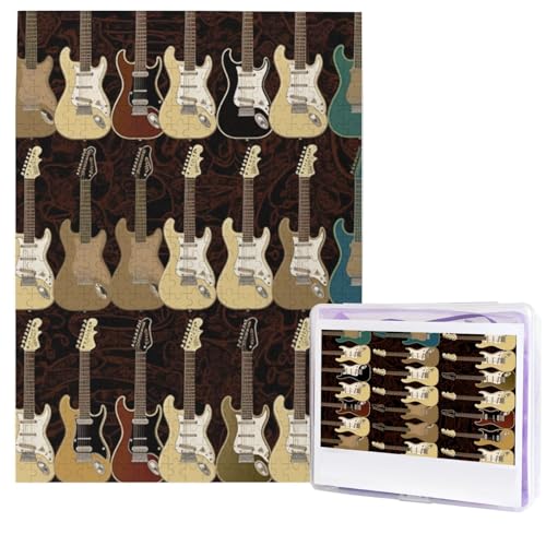 Kunst-Gitarrenmuster-Puzzles aus Fotos, 500 Teile, personalisiertes Holzpuzzle, herausfordernde Puzzles für Erwachsene, individuelles Bild, Puzzle, Geschenke für Familie, Hochzeit, Freund Kunst-Gitarrenmuster-Puzzles aus Fotos, 500 Teile, personalisiertes Holzpuzzle, herausfordernde Puzzles für Erwachsene, individuelles Bild, Puzzle, Geschenke für Familie, Hochzeit, Freund von NBSKSDLK