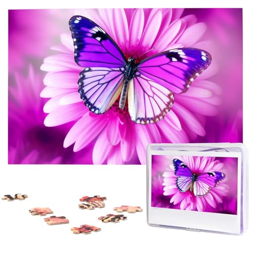 Lila Schmetterlings- und Blumenpuzzles aus Fotos, 1000 Teile, personalisiertes Holzpuzzle, herausfordernde Puzzles für Erwachsene, benutzerdefinierte Bilderpuzzle, Geschenke für Familie, Hochzeit Lila Schmetterlings- und Blumenpuzzles aus Fotos, 1000 Teile, personalisiertes Holzpuzzle, herausfordernde Puzzles für Erwachsene, benutzerdefinierte Bilderpuzzle, Geschenke für Familie, Hochzeit von NBSKSDLK