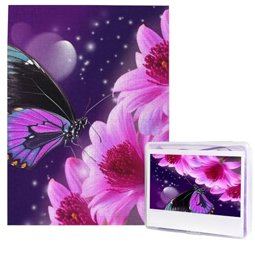 Lila Schmetterlings- und Blumenpuzzles aus Fotos, 500 Teile, personalisiertes Holzpuzzle, herausfordernde Puzzles für Erwachsene, benutzerdefinierte Bilderpuzzle, Geschenke für Familie, Hochzeit Lila Schmetterlings- und Blumenpuzzles aus Fotos, 500 Teile, personalisiertes Holzpuzzle, herausfordernde Puzzles für Erwachsene, benutzerdefinierte Bilderpuzzle, Geschenke für Familie, Hochzeit von NBSKSDLK