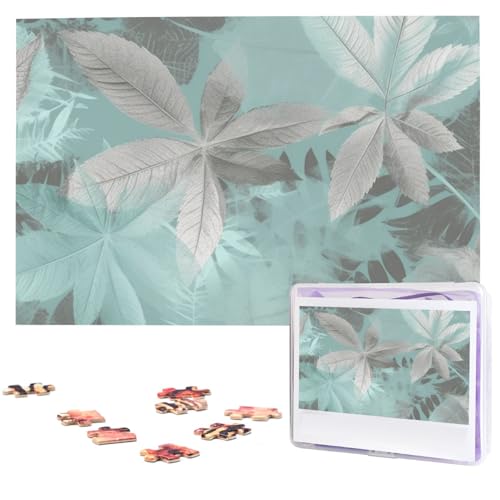 Mint Grey Leaves Puzzles from Photos 1000 Pieces Personalized Wooden Puzzle Challenging Jigsaw Puzzles for Adults Custom Picture Puzzle Gifts for Family Wedding Friend Mint Grey Leaves Puzzles from Photos 1000 Pieces Personalized Wooden Puzzle Challenging Jigsaw Puzzles for Adults Custom Picture Puzzle Gifts for Family Wedding Friend von NBSKSDLK