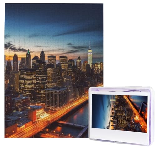 New York City Landschaft Puzzles aus Fotos, 500 Teile, personalisiertes Holzpuzzle, herausfordernde Puzzles für Erwachsene, benutzerdefinierte Bilderpuzzle, Geschenke für Familie, Hochzeit, Freund New York City Landschaft Puzzles aus Fotos, 500 Teile, personalisiertes Holzpuzzle, herausfordernde Puzzles für Erwachsene, benutzerdefinierte Bilderpuzzle, Geschenke für Familie, Hochzeit, Freund von NBSKSDLK