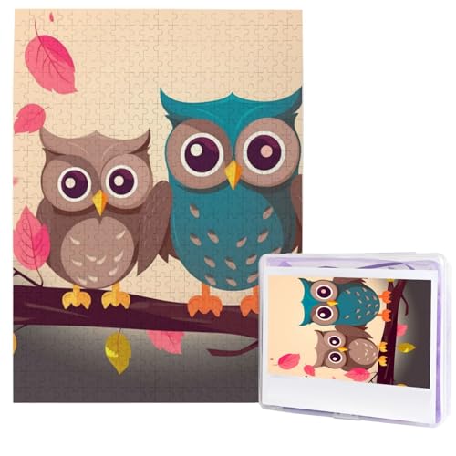 Niedliche Eulen-Puzzles aus Fotos, 500 Teile, personalisiertes Holzpuzzle, herausfordernde Puzzles für Erwachsene, individuelles Bild, Puzzle, Geschenke für Familie, Hochzeit, Freund Niedliche Eulen-Puzzles aus Fotos, 500 Teile, personalisiertes Holzpuzzle, herausfordernde Puzzles für Erwachsene, individuelles Bild, Puzzle, Geschenke für Familie, Hochzeit, Freund von NBSKSDLK
