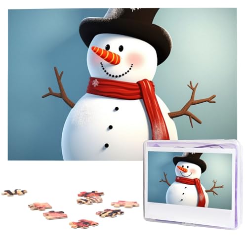 Niedliche Schneemann-Puzzles aus Fotos, 1000 Teile, personalisiertes Holzpuzzle, herausfordernde Puzzles für Erwachsene, individuelles Bild, Puzzle, Geschenke für Familie, Hochzeit, Freund Niedliche Schneemann-Puzzles aus Fotos, 1000 Teile, personalisiertes Holzpuzzle, herausfordernde Puzzles für Erwachsene, individuelles Bild, Puzzle, Geschenke für Familie, Hochzeit, Freund von NBSKSDLK