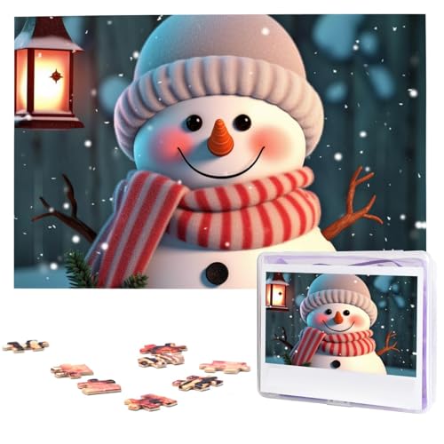 Niedliche Schneemann-Puzzles aus Fotos, 1000 Teile, personalisiertes Holzpuzzle, herausfordernde Puzzles für Erwachsene, individuelles Bild, Puzzle, Geschenke für Familie, Hochzeit, Freund Niedliche Schneemann-Puzzles aus Fotos, 1000 Teile, personalisiertes Holzpuzzle, herausfordernde Puzzles für Erwachsene, individuelles Bild, Puzzle, Geschenke für Familie, Hochzeit, Freund von NBSKSDLK