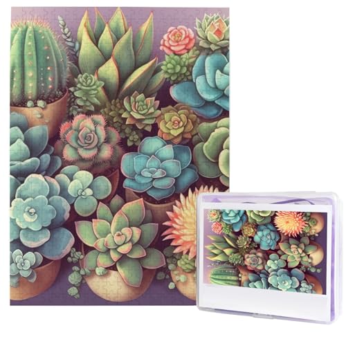 Niedliche Sukkulenten-Puzzles aus Fotos, 500 Teile, personalisiertes Holzpuzzle, herausfordernde Puzzles für Erwachsene, individuelles Bild, Puzzle, Geschenke für Familie, Hochzeit, Freund Niedliche Sukkulenten-Puzzles aus Fotos, 500 Teile, personalisiertes Holzpuzzle, herausfordernde Puzzles für Erwachsene, individuelles Bild, Puzzle, Geschenke für Familie, Hochzeit, Freund von NBSKSDLK