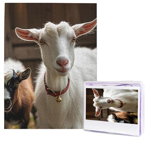 Niedliche Ziegenpuzzles aus Fotos, 500 Teile, personalisiertes Holzpuzzle, herausfordernde Puzzles für Erwachsene, benutzerdefinierte Bilderpuzzle, Geschenke für Familie, Hochzeit, Freund Niedliche Ziegenpuzzles aus Fotos, 500 Teile, personalisiertes Holzpuzzle, herausfordernde Puzzles für Erwachsene, benutzerdefinierte Bilderpuzzle, Geschenke für Familie, Hochzeit, Freund von NBSKSDLK