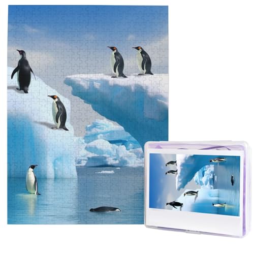 Pinguine auf dem Eisberg Puzzles aus Fotos, 500 Teile, personalisiertes Holzpuzzle, herausfordernde Puzzles für Erwachsene, individuelles Bild, Puzzle, Geschenke für Familie, Hochzeit, Freund Pinguine auf dem Eisberg Puzzles aus Fotos, 500 Teile, personalisiertes Holzpuzzle, herausfordernde Puzzles für Erwachsene, individuelles Bild, Puzzle, Geschenke für Familie, Hochzeit, Freund von NBSKSDLK