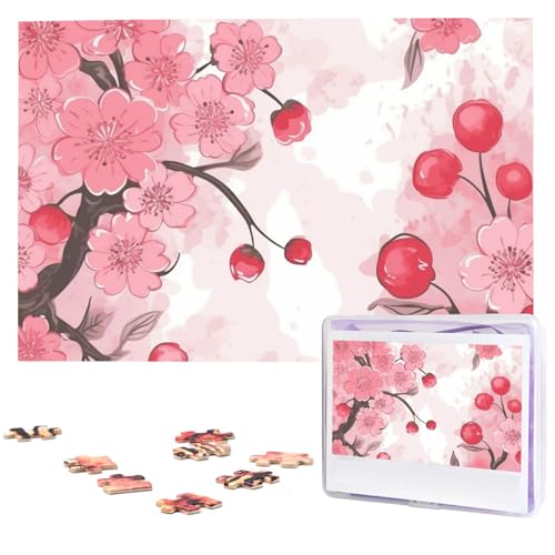 Pink Cherry Floral Puzzles from Photos 1000 Pieces Personalized Wooden Puzzle Challenging Jigsaw Puzzles for Adults Custom Picture Puzzle Gifts for Family Wedding Friend Pink Cherry Floral Puzzles from Photos 1000 Pieces Personalized Wooden Puzzle Challenging Jigsaw Puzzles for Adults Custom Picture Puzzle Gifts for Family Wedding Friend von NBSKSDLK
