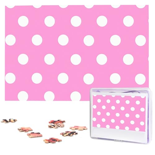 Pink Polka Dots Puzzles aus Fotos 1000 Teile Personalisiertes Holzpuzzle Herausfordernde Puzzles für Erwachsene Benutzerdefinierte Bilderpuzzle Geschenke für Familie Hochzeit Freund Pink Polka Dots Puzzles aus Fotos 1000 Teile Personalisiertes Holzpuzzle Herausfordernde Puzzles für Erwachsene Benutzerdefinierte Bilderpuzzle Geschenke für Familie Hochzeit Freund von NBSKSDLK