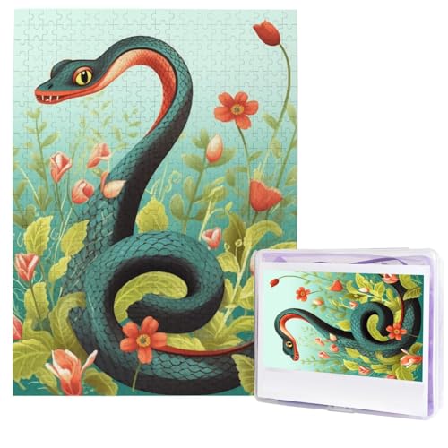 Puzzle Schlange und Blume aus 500 Teilen Fotos - herausforderndes Holzpuzzle für Erwachsene - Individuelles Puzzle - Geschenke für Familie, Hochzeit, Freunde Puzzle Schlange und Blume aus 500 Teilen Fotos - herausforderndes Holzpuzzle für Erwachsene - Individuelles Puzzle - Geschenke für Familie, Hochzeit, Freunde von NBSKSDLK