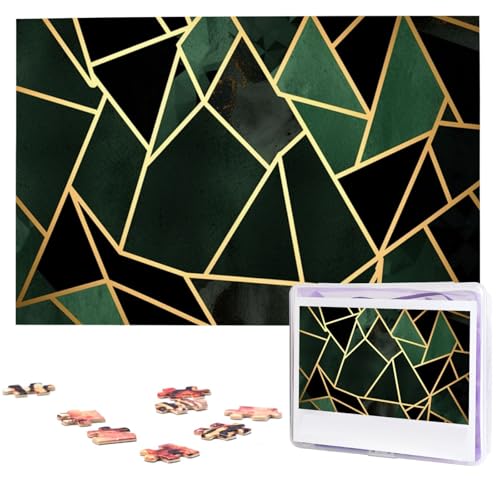 Schwarze und goldene geometrische Puzzles aus Fotos, 1000 Teile, personalisiertes Holzpuzzle, herausfordernde Puzzles für Erwachsene, benutzerdefinierte Bilderpuzzle, Geschenke für Familie, Hochzeit Schwarze und goldene geometrische Puzzles aus Fotos, 1000 Teile, personalisiertes Holzpuzzle, herausfordernde Puzzles für Erwachsene, benutzerdefinierte Bilderpuzzle, Geschenke für Familie, Hochzeit von NBSKSDLK