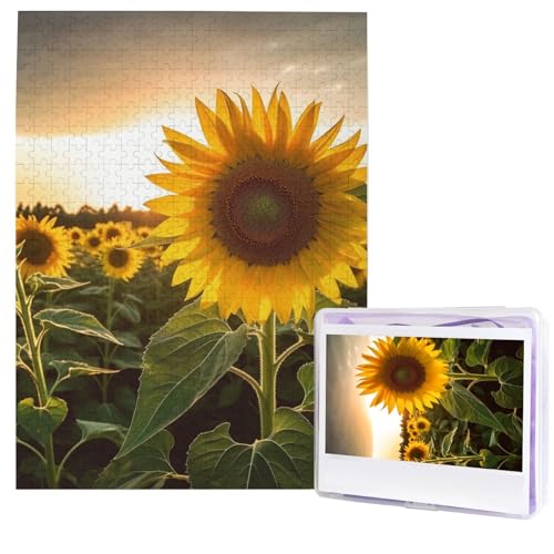 Sonnenblumen-Puzzles aus Fotos, 500 Teile, personalisiertes Holzpuzzle, herausfordernde Puzzles für Erwachsene, individuelles Bild, Puzzle, Geschenke für Familie, Hochzeit, Freund Sonnenblumen-Puzzles aus Fotos, 500 Teile, personalisiertes Holzpuzzle, herausfordernde Puzzles für Erwachsene, individuelles Bild, Puzzle, Geschenke für Familie, Hochzeit, Freund von NBSKSDLK