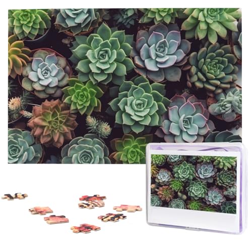 Sukkulenten-Puzzles aus Fotos, 1000 Teile, personalisiertes Holzpuzzle, herausfordernde Puzzles für Erwachsene, individuelles Bild, Puzzle, Geschenke für Familie, Hochzeit, Freund Sukkulenten-Puzzles aus Fotos, 1000 Teile, personalisiertes Holzpuzzle, herausfordernde Puzzles für Erwachsene, individuelles Bild, Puzzle, Geschenke für Familie, Hochzeit, Freund von NBSKSDLK