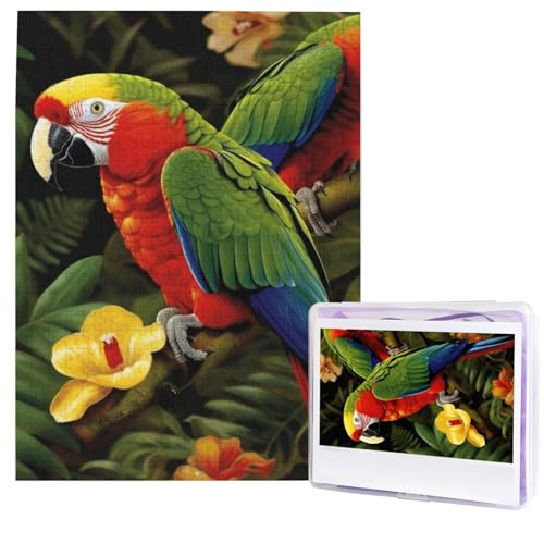 Tropische Papageien-Puzzles aus Fotos, 500 Teile, personalisiertes Holzpuzzle, herausfordernde Puzzles für Erwachsene, benutzerdefinierte Bilderpuzzle, Geschenke für Familie, Hochzeit, Freund Tropische Papageien-Puzzles aus Fotos, 500 Teile, personalisiertes Holzpuzzle, herausfordernde Puzzles für Erwachsene, benutzerdefinierte Bilderpuzzle, Geschenke für Familie, Hochzeit, Freund von NBSKSDLK