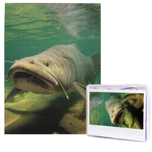Unterwasserwelspuzzles aus Fotos, 500 Teile, personalisiertes Holzpuzzle, herausfordernde Puzzles für Erwachsene, benutzerdefinierte Bilderpuzzle, Geschenke für Familie, Hochzeit, Freund von NBSKSDLK