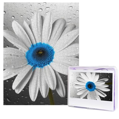 Weiße blaue Gänseblümchen-Puzzles aus Fotos, 500 Teile, personalisiertes Holzpuzzle, herausfordernde Puzzles für Erwachsene, individuelles Bild, Puzzle, Geschenke für Familie, Hochzeit, Freund Weiße blaue Gänseblümchen-Puzzles aus Fotos, 500 Teile, personalisiertes Holzpuzzle, herausfordernde Puzzles für Erwachsene, individuelles Bild, Puzzle, Geschenke für Familie, Hochzeit, Freund von NBSKSDLK