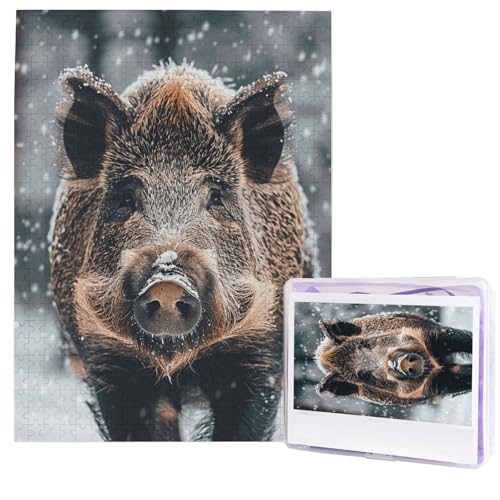 Wildschwein-Puzzles aus Fotos, 500 Teile, personalisiertes Holzpuzzle, herausfordernde Puzzles für Erwachsene, individuelles Bild, Puzzle, Geschenke für Familie, Hochzeit, Freund Wildschwein-Puzzles aus Fotos, 500 Teile, personalisiertes Holzpuzzle, herausfordernde Puzzles für Erwachsene, individuelles Bild, Puzzle, Geschenke für Familie, Hochzeit, Freund von NBSKSDLK