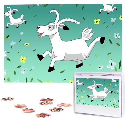 Ziegenfrolic Puzzles aus Fotos, 1000 Teile, personalisiertes Holzpuzzle, herausfordernde Puzzles für Erwachsene, benutzerdefinierte Bilderpuzzle, Geschenke für Familie, Hochzeit, Freund Ziegenfrolic Puzzles aus Fotos, 1000 Teile, personalisiertes Holzpuzzle, herausfordernde Puzzles für Erwachsene, benutzerdefinierte Bilderpuzzle, Geschenke für Familie, Hochzeit, Freund von NBSKSDLK