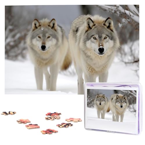 Zwei Wölfe, die im Schnee spazieren gehen, aus Fotos, 1000 Teile, personalisiertes Holzpuzzle, herausfordernde Puzzles für Erwachsene, individuelles Bilderpuzzle, Geschenke für Familie, Hochzeit Zwei Wölfe, die im Schnee spazieren gehen, aus Fotos, 1000 Teile, personalisiertes Holzpuzzle, herausfordernde Puzzles für Erwachsene, individuelles Bilderpuzzle, Geschenke für Familie, Hochzeit von NBSKSDLK