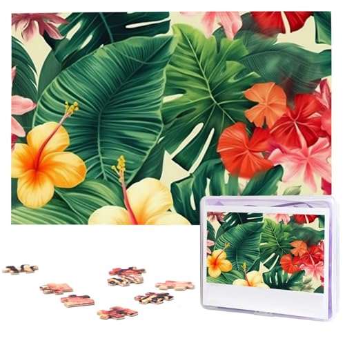 hojas tropicales y Flores Puzzles aus Fotos, 1000 Teile, personalisiertes Holzpuzzle, herausfordernde Puzzles für Erwachsene, individuelles Bild, Puzzle, Geschenke für Familie, Hochzeit, Freund hojas tropicales y Flores Puzzles aus Fotos, 1000 Teile, personalisiertes Holzpuzzle, herausfordernde Puzzles für Erwachsene, individuelles Bild, Puzzle, Geschenke für Familie, Hochzeit, Freund von NBSKSDLK