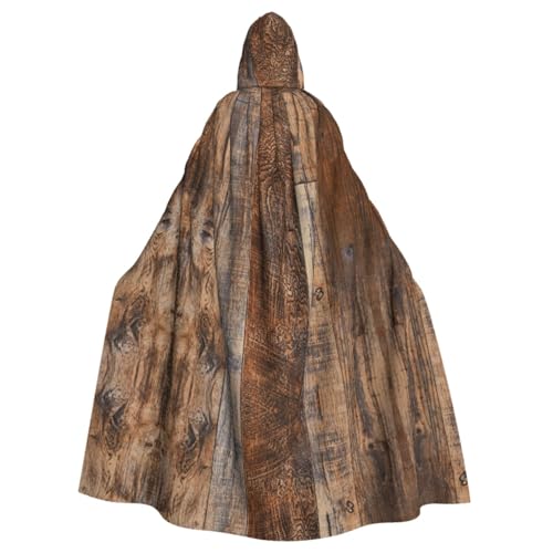 NBSNGSLS Brauner Holzdruck Kapuzenumhang Kostüm Umhang für Männer Frauen Halloween Cosplay NBSNGSLS Brauner Holzdruck Kapuzenumhang Kostüm Umhang für Männer Frauen Halloween Cosplay von NBSNGSLS