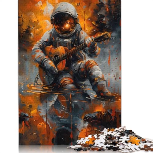 Astronaut spielt Gitarre, Puzzle für Erwachsene, kreative Spiele, Puzzle, Geschenk für Jungen oder Mädchen, 520 Teile (52 x 38 cm) von NBVDRF