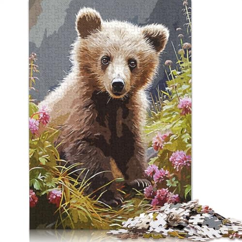 Baby Bears Vintage-Puzzle mit 1500 Teilen für Erwachsene. Anspruchsvolle und knifflige Puzzles für Erwachsene und Kinder. 1500 Teile (85 x 57 cm) von NBVDRF