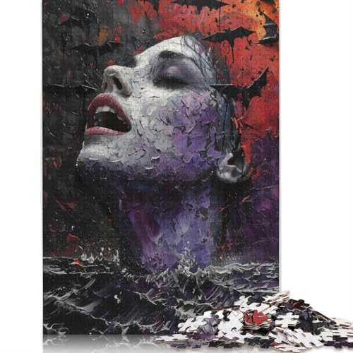 Black Magic Fashion Puzzle für Erwachsene, herausforderndes und kniffliges Puzzle für Frauen und Männer, 1000 Teile (75 x 50 cm) von NBVDRF