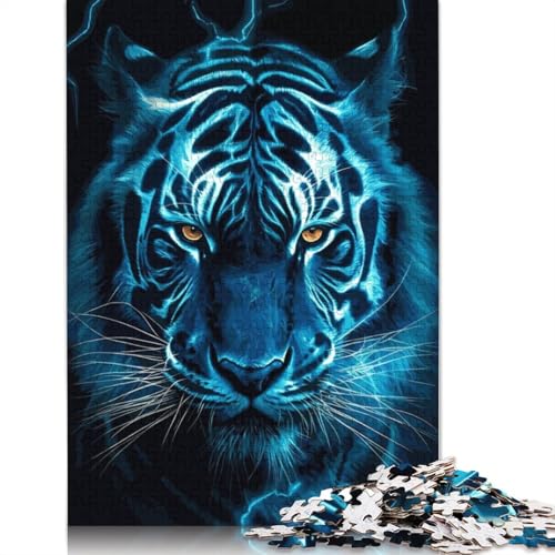 Blue Tiger 1000-teiliges Puzzle für Erwachsene. Anspruchsvolle und knifflige Puzzles für Erwachsene und Kinder. 1000 Teile (75 x 50 cm) von NBVDRF