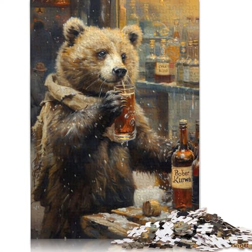 Bober Kurwa Bären-Puzzle, 520 Teile, für Erwachsene, Stressabbau-Puzzle, Geschenke für Erwachsene, für Frauen und Männer, 520 Stück (52 x 38 cm) von NBVDRF