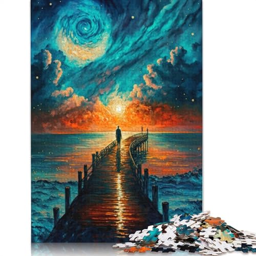 Bridge to Ocean Malpuzzles für Erwachsene, schwierige und anspruchsvolle Denksportaufgaben für Erwachsene und Kinder, 1000 Teile (75 x 50 cm) von NBVDRF