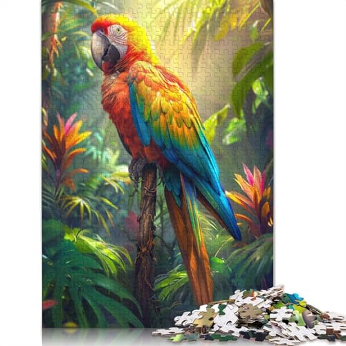 Bunter tropischer Papagei, 1500-teiliges Puzzle für Erwachsene, zusammen. Denksportaufgaben für Frauen und Männer, 1500 Teile (85 x 57 cm) von NBVDRF