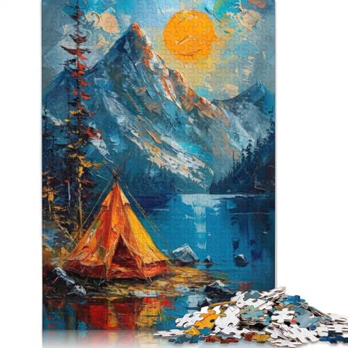 Camping-Berge-Puzzle für Erwachsene, 520 Teile, schwierige Problemlösungspuzzles für Erwachsene, für Jungen oder Mädchen, 520 Teile (52 x 38 cm) von NBVDRF