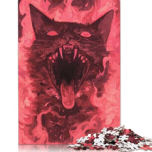 Cat Rock-Puzzles für Erwachsene, schwierige, Harte Denksportaufgaben für Erwachsene und Kinder, 1000 Teile (75 x 50 cm) von NBVDRF