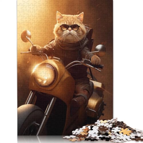 Cooles Puzzle für Erwachsene mit Motorrad-Motiv, 520 Teile, 100% recycelte Holzplatte, Denksportaufgaben für Erwachsene, für Jungen oder Mädchen, 520 Teile (52 x 38 cm) von NBVDRF