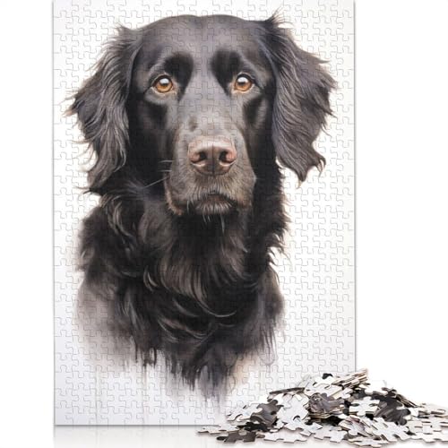Curly Coated Retriever-Puzzle für Erwachsene, 520 Teile, interessantes Puzzle zur Stressreduzierung für Frauen und Männer, 520 Teile (52 x 38 cm) von NBVDRF
