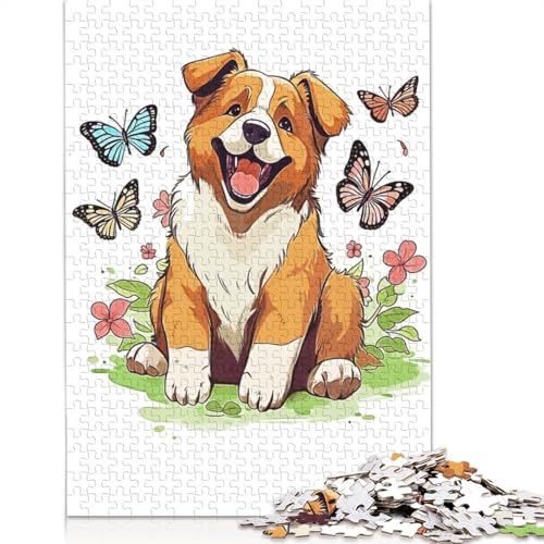 Cute GOG Puzzle für Erwachsene, 1000 Teile, 100 Prozent recycelte Holzplatte, Denkpuzzles für Erwachsene, für Jungen oder Mädchen, 1000 Teile (75 x 50 cm) von NBVDRF