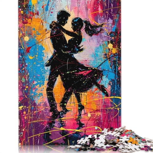 Dancing in Paint Puzzle für Erwachsene, 1000 Teile, lustiges Denksport-Puzzle für Kinder ab 12 Jahren, 1000 Teile (75 x 50 cm) von NBVDRF