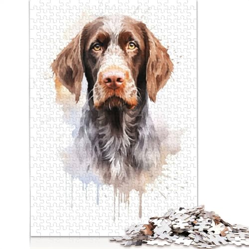 Deutsch Drahthaar-Puzzle für Erwachsene, kreative Spiele, Puzzle-Geschenk für Jungen oder Mädchen, 520 Teile (52 x 38 cm) von NBVDRF