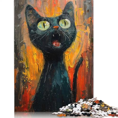 Die schreiende Katze, Puzzle für Erwachsene ab 18 Jahren, Lernspiele, Puzzle für Erwachsene und Kinder, 1500 Teile (85 x 57 cm) von NBVDRF