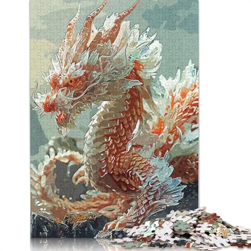 Drachenstatue-Puzzle für Erwachsene, Entspannungs-Herausforderungsspielzeug, Erwachsenenpuzzles für Frauen, für Kinder ab 12 Jahren, 1000 Teile (75 x 50 cm) von NBVDRF