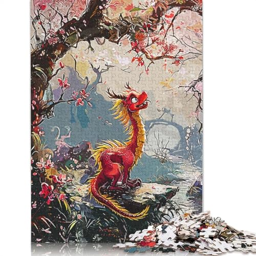 Dragon Forest Puzzle für Erwachsene, Premium-Puzzle aus 100% recyceltem Brett, Problemlösungspuzzles für Erwachsene und Kinder, 520 Teile (52 x 38 cm) von NBVDRF