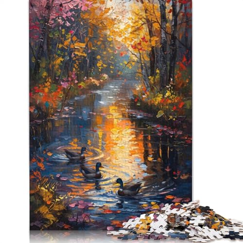 Enten im Blumenfluss-Puzzle für Erwachsene. Anspruchsvolles und kniffliges Puzzle für Männer, für Jungen oder Mädchen, 1500 Teile (85 x 57 cm) von NBVDRF