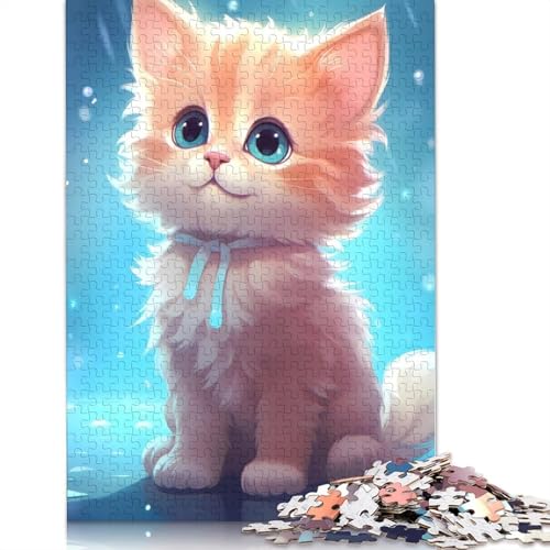 Entzückendes Katzen-Puzzle, 1000 Teile, für Erwachsene, freundliche Materialien, Coole Puzzles für Erwachsene, für Jungen oder Mädchen, 1000 Teile (75 x 50 cm) von NBVDRF
