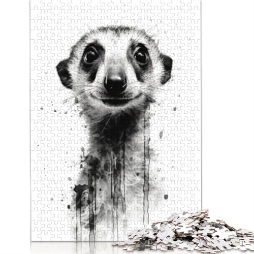 Erdmännchen-Schönheit, Aquarell, 520 Puzzles für Erwachsene, Lernspiel, Puzzlespiele für Erwachsene für Jungen oder Mädchen, 520 Teile (52 x 38 cm) von NBVDRF