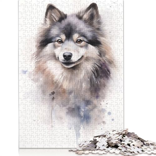 Finnischer Lapphund, 1000 Puzzles für Erwachsene, freundliche Materialien, Coole Puzzles für Erwachsene, für Jungen oder Mädchen, 1000 Teile (75 x 50 cm) von NBVDRF