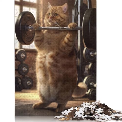 Fitness Cat Workout Fit 520 Puzzles für Erwachsene, Lernspiel, Puzzlespiele für Erwachsene für Jungen oder Mädchen, 520 Teile (52 x 38 cm) von NBVDRF