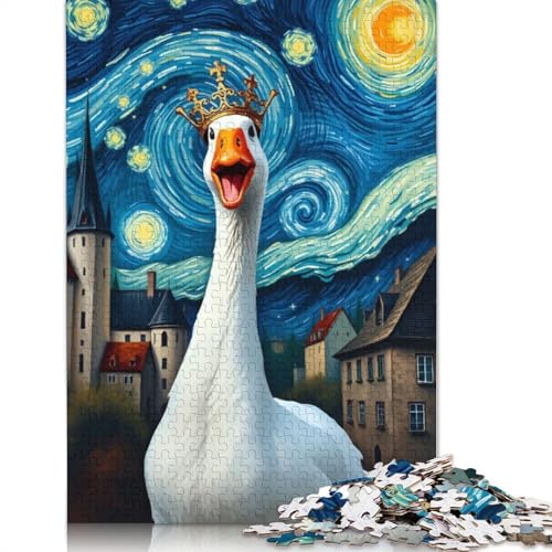 Gans-Hupen-Krone, Van Gogh-Puzzle für Erwachsene, Entspannungs-Herausforderungsspielzeug, Erwachsenen-Puzzles für Frauen, für Kinder ab 12 Jahren, 520 Teile (52 x 38 cm) von NBVDRF